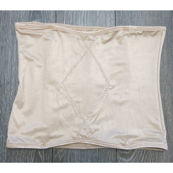 HANES Shapewear Waist Cincher Control Top Smoothing Size 2XL Ribbed Nude - Picture 1 of 8